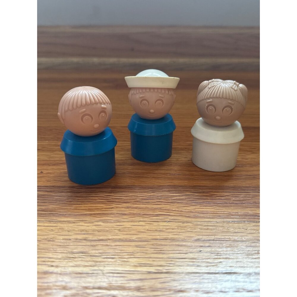Vintage 1980s TUPPERTOY Tupperware Lot of 3 Sailor Girl Boy Action Figures